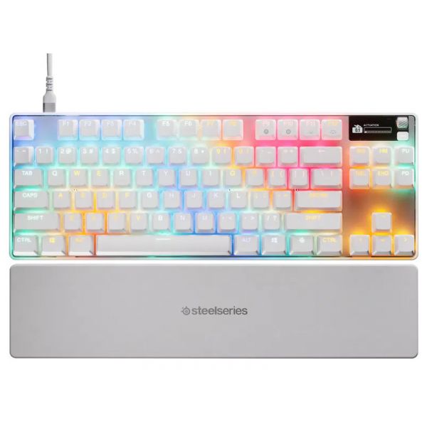 Steelseries Apex Pro TKL Gen 3 Gaming billentyűzet UK (64899) fehér
